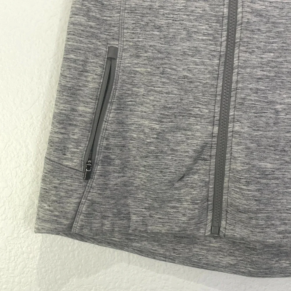 Athleta Stronger Vest‎ Womens Medium Gray Spacedye Stretch Workout Gym Training